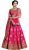 Fast Fashions Women’s Silk Blend Semi-stitched Pink Color Lehenga Choli (FF-5098)